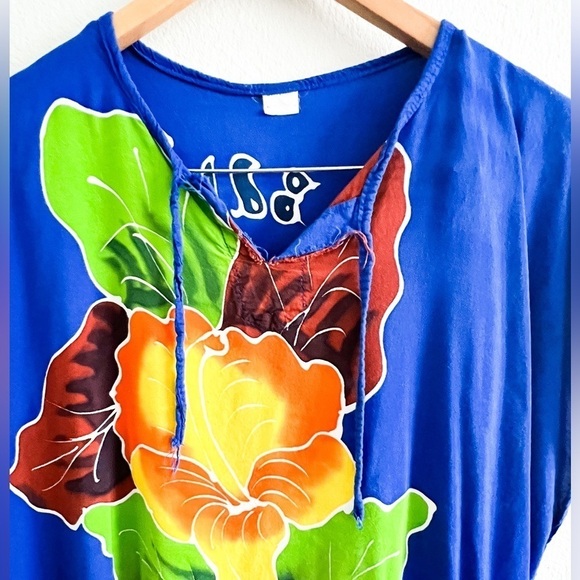 Bali Floral Swimsuit Cover Up Dress - Picture 2 of 5